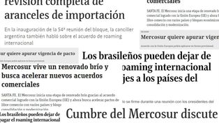 Repercusiones. Medios de países miembros del Mercosur destacan los acuerdos que se den en Santa Fe.