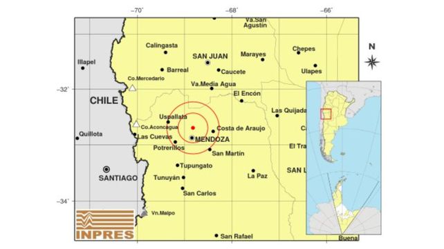 Mendoza tembló fuerte: se registró un sismo de magnitud 4.6