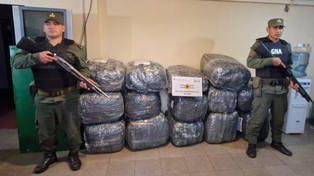 El cargamento de hojas de coca que fue interceptado en Recreo.