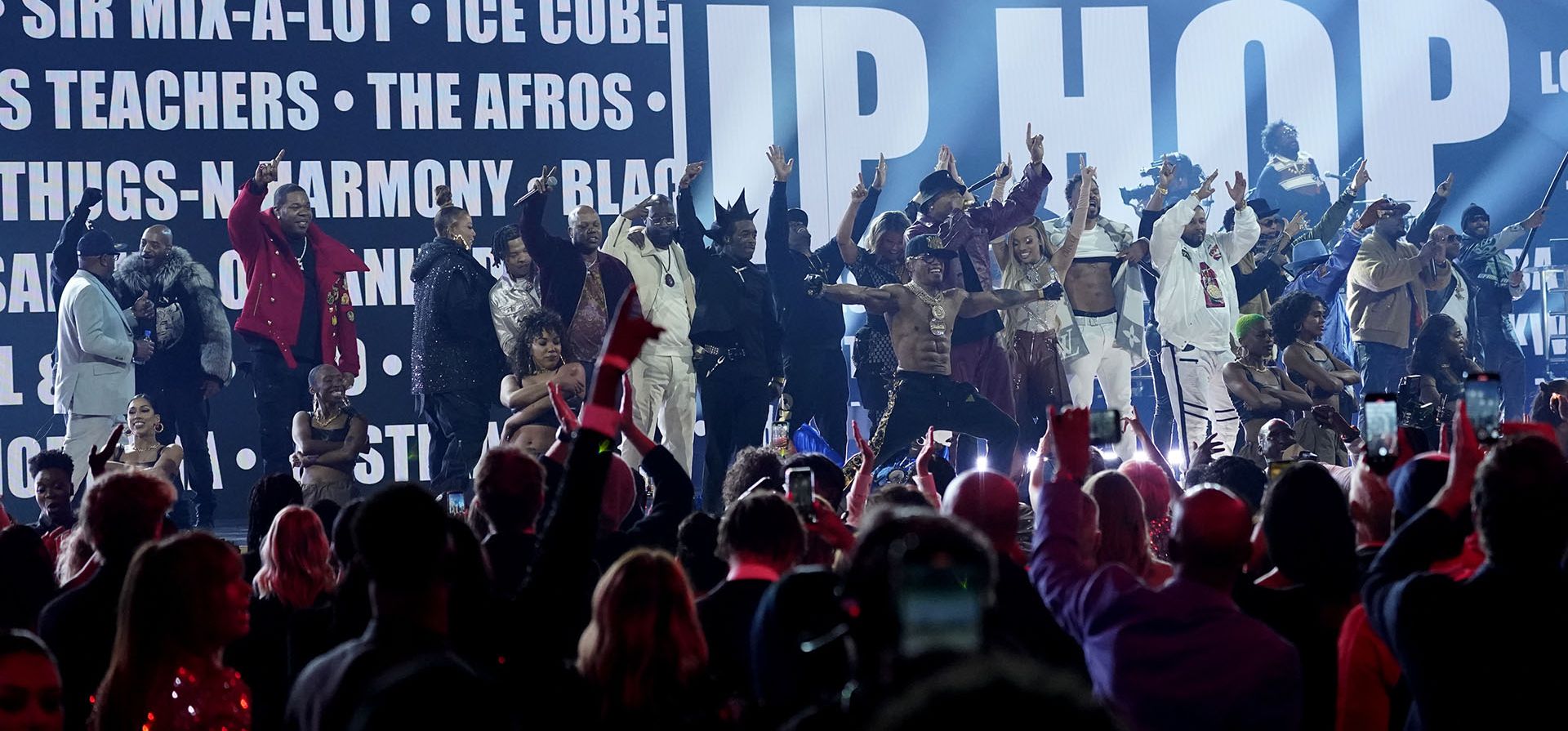 50 Years of Hip Hop Celebration Tribute performance en la 65ª entrega anual de los premios Grammy, el domingo 5 de febrero de 2023 en Los Ángeles. (Foto AP/Chris Pizzello)
