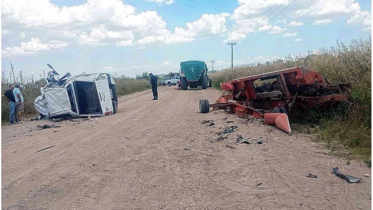 Aranguren: un herido grave luego del accidente de un tractor con una camioneta