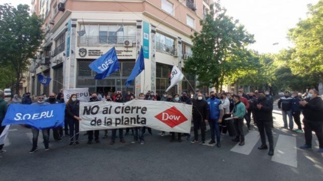 Otra vez Dow. Movilización al Ministerio de Trabajo en 2021.&nbsp;