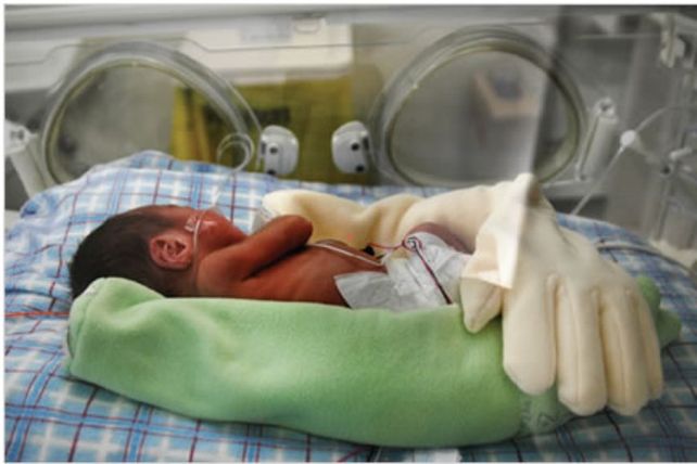 Una mamá dejó un guante sobre su bebé prematuro y pasó algo impactante