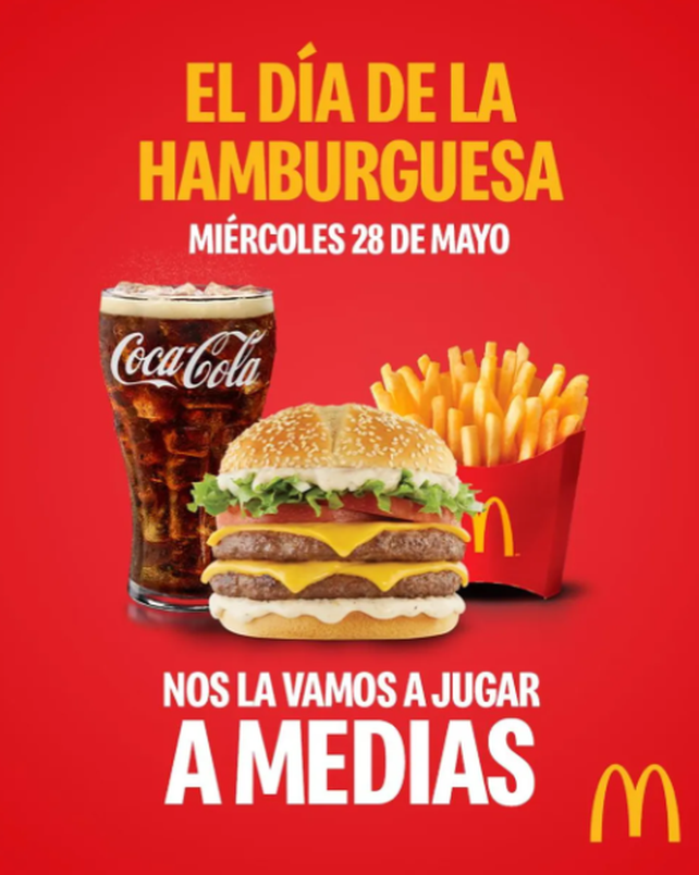 McDonalds celebra el Día de la Hamburguesa con una promoción imperdible: 2x1 en McCombos seleccionados