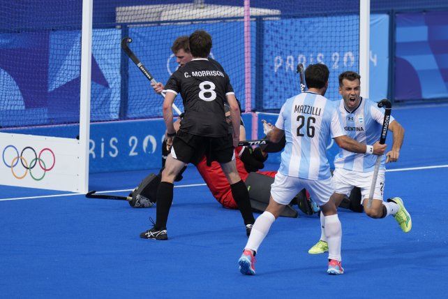 Tomás Domene anotó para Argentina en hockey.