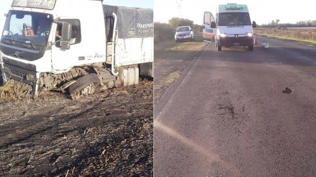 Un muerto en la ruta 39 al chocar un auto y un camión