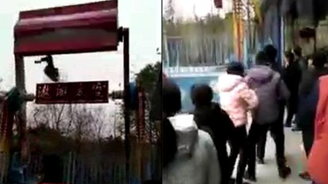 El momento mortal en que una niña de 14 años sale despedida de una atracción en un parque de diversiones