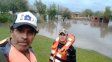 Por las intensas lluvias se desbordó el arroyo Las Conchas y debieron poner a resguardo la histórica balsa. Una vivienda está en riesgo