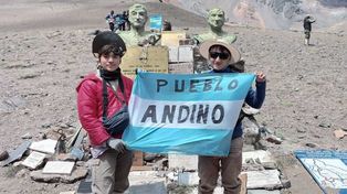 Dos jóvenes de Pueblo Andino se animaron a cruzar la cordillera de Los Andes