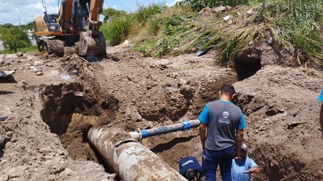 Personal municipal terminó los trabajos en el centro de distribución Parque del Lago y se reestablece el servicio de agua potable en zonas afectadas de Paraná