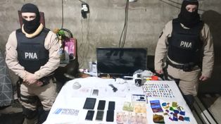 Microtráfico. Los elementos decomisados en los amplios allanamientos en Coronda y Santa Fe
