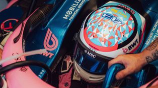 Franco Colapinto, en el cockpit de su Alpine. En Silverstone se tratará de tomar revancha por la frustración del año pasado.