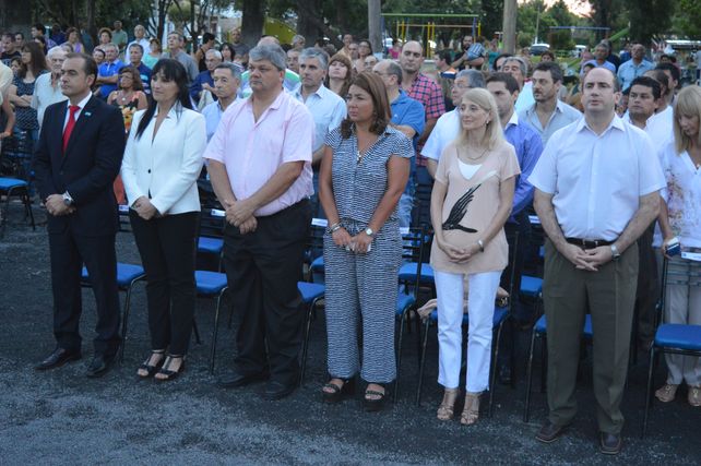 Pighín (izquierda) en la ceremonia de asunción del mando.