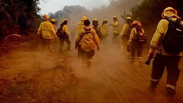 Los bomberos de Santa Fe en Chubut