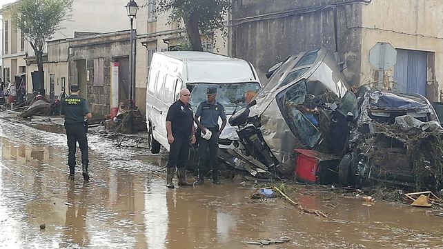 Las impactantes imágenes de la fuerte inundación en Mallorca