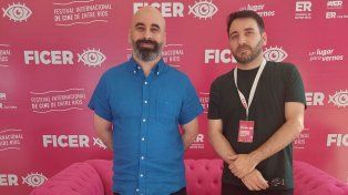 Maximiliano Schonfeld, presidente del Instituto Audiovisual de Entre Ríos, y Eduardo Crespo