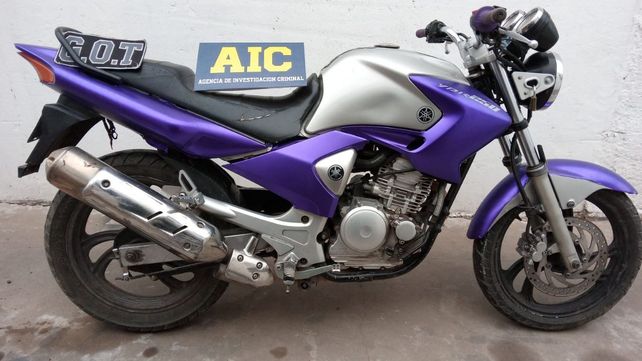 Una de las motos secuestradas