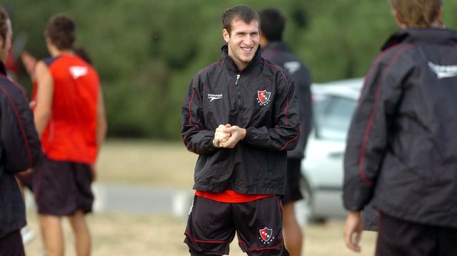 Llama en la pretemporada de Newells en 2008 que realizó en Mar del Plata y con Caruso Lombardi como DT.