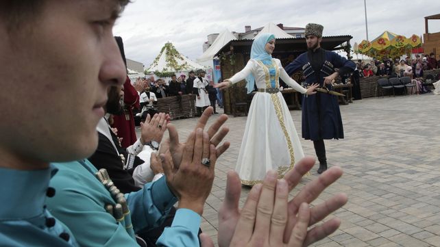 Celebración de 200 bodas simultáneas en la ciudad de Grozny, Rusia