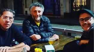 Fito Páez en Gorostarzu con Coki Debernardi y Carlos Vandera.