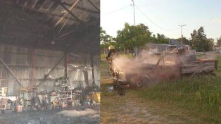 Un incendio ocurrido la madrugada de este viernes dañó un depósito de Vialidad Provincial y dos camionetas en Alcaraz.&nbsp;