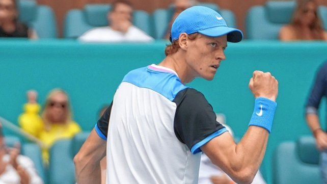 El italiano Jannik Sinner se quedó con el Miami Open para ser el dos del ranking mundial.