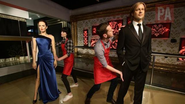 A Angelina Jolie y Brad Pitt los separaron hasta en el museo de cera Madame Tussauds
