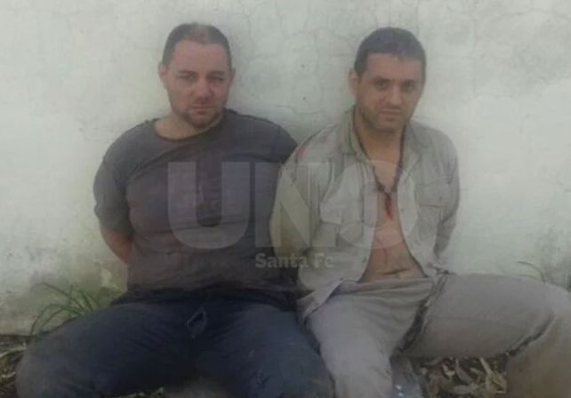 Deteriorados. Así se encontraban este lunes Cristian Lanatta y Victor Schillaci al ser detenidos por las TOE.