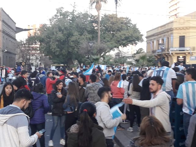 Santa Fe festejó la clasificación de la Argentina