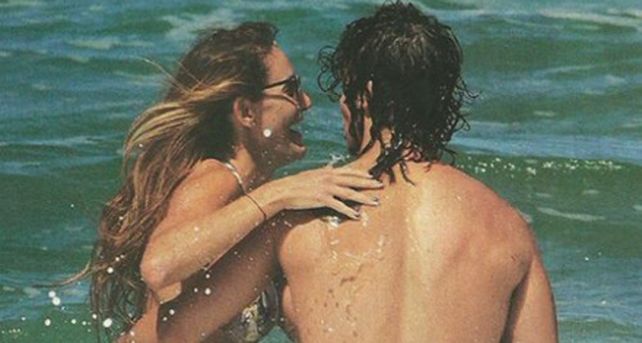 Luciana Aymar y el actor Michel Gurfi se muestran en la costa uruguaya
