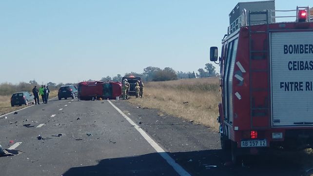 Siete personas resultaron heridas por un choque entre un Chevrolet Tracker y un Fiat Cronoss en el kilómetro 181 de la Ruta 12