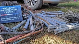Descubrieron más de una tonelada de cables robados
