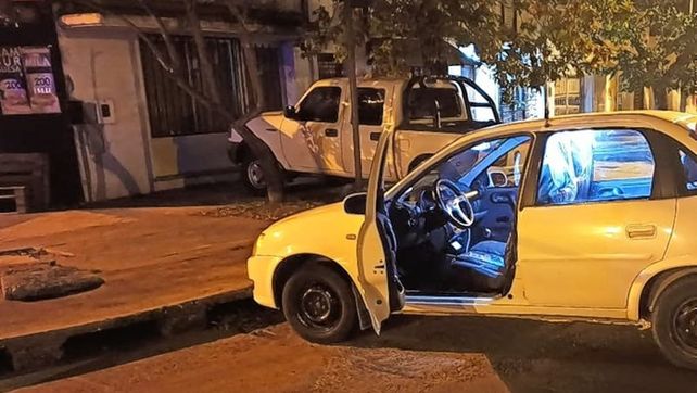 Paraná: remisero se durmió al volante y chocó el cordón
