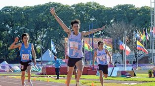 Con un tiempo de 21s.30, Tomás Mondino, logró medalla de oro en 200m, repitiendo el logro de los 100m.