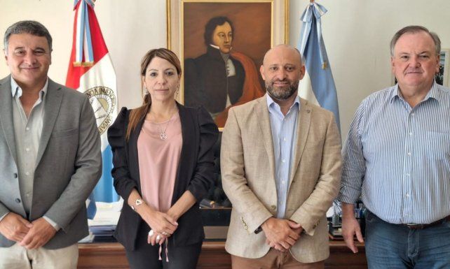 El senador Felipe Michlig y el diputado Marcelo González mantuvieron una reunión de trabajo con el ministro de Desarrollos Productivos Gustavo Puccini y la presidenta de la Empresa Provincial de Energía