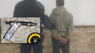 Un joven de 26 años fue detenido en La Paz con un arma de fabricación casera tras una persecución en moto en el barrio Milagrosa Norte.