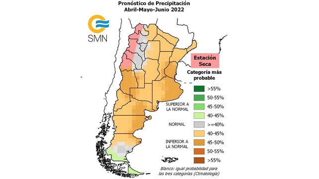 Habrá menos lluvias de lo normal en los próximos tres meses