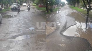 Beruti, una calle neurálgica del norte que está intransitable