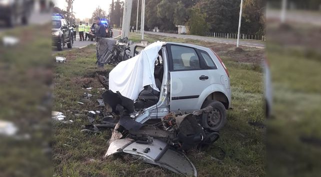 Así quedó el auto tras el accidente.