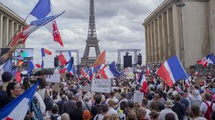 Marchas en Francia contra el pase sanitario de Macron y la vacunación obligatoria