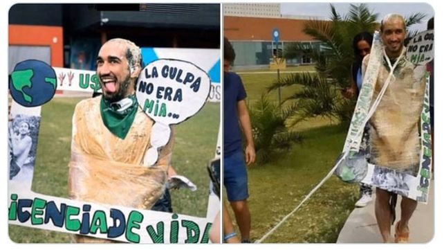 Le sacaron el título al alumno que festejó disfrazado de víctima de femicidio