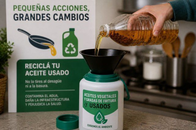 Santa Fe ya tiene ordenanza para los aceites usados: prohíben tirarlos por la cloaca y crean puntos verdes