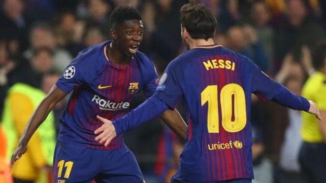 Dembélé y Messi compartieron equipo en Barcelona desde 2017 hasta 2021.