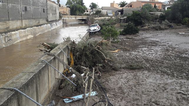 Las impactantes imágenes de la fuerte inundación en Mallorca