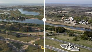Impactante: las dos caras de la laguna Setúbal en situaciones extraordinarias