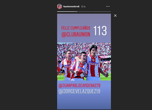 Jugadores y exjugadores saludaron a Unión por sus 113 años