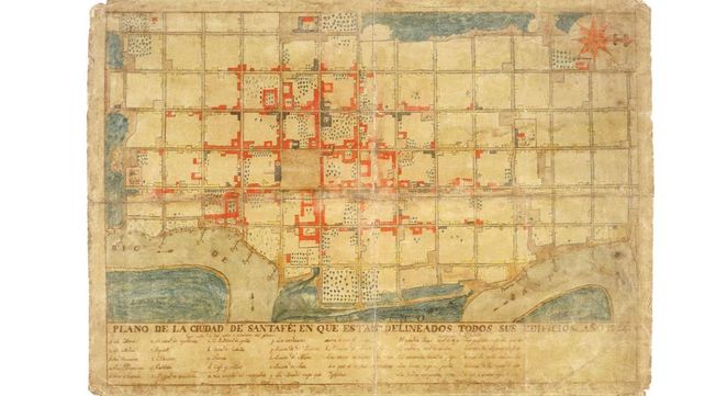 Plano de la capital provincial en 1824