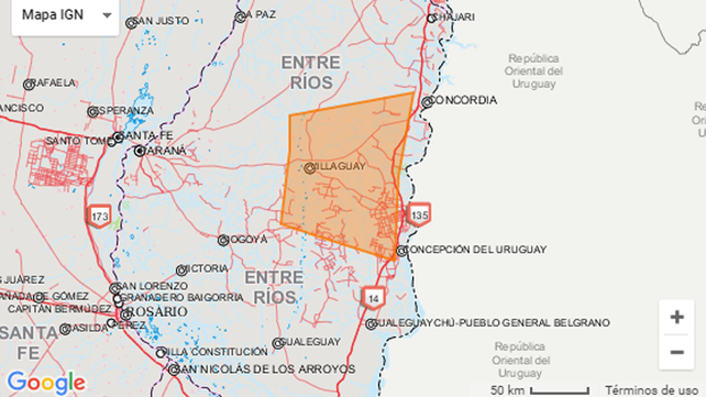 Rige un alerta meteorológico por tormentas fuertes y ráfagas
