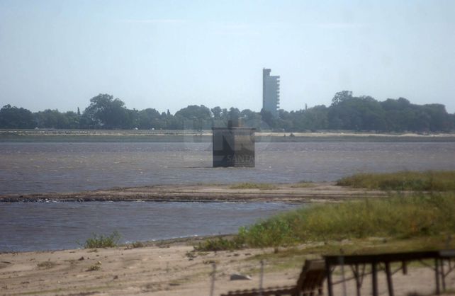 El estado de la laguna Setúbal con la bajante pronunciada del río.