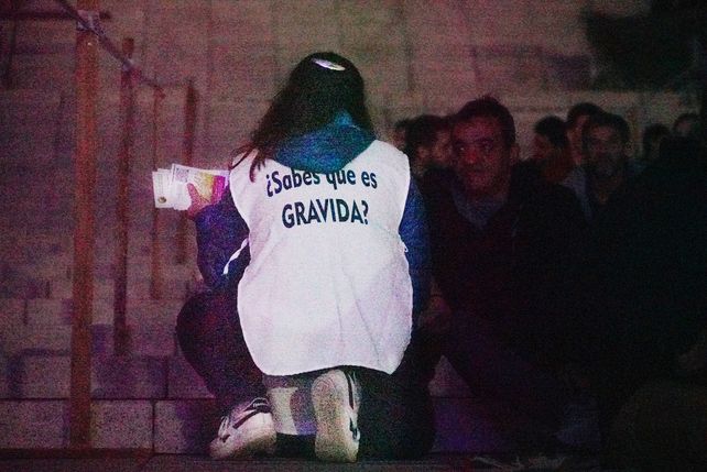 Durante el víacrucis que se realizó este año en el Monumento a la Bandera